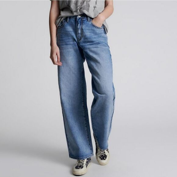 One Teaspoon Hollywood Jackson Mid Waist Wide Leg Jeans Size 23 NWT - Picture 1 of 11
